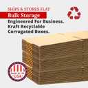 Partners Brand 18x12x6 Corrugated Cardboard Boxes, 18"L x 12"W x 6"H, Pack of 25 | Shipping, Packaging, Moving, Storage Box for Business, Strong Wholesale Bulk Boxes 18x12x6 18126