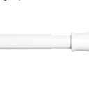 Kenney KN633 Rogers Twist & Fit No Tools Easy to Install Tension Curtain Rod, 28-48" Adjustable Length, White Finish, 5/8" Diameter Steel Tube Pack Of 2