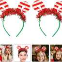 FRCOLOR Hair Decorations Christmas Decorations 9 pcs Christmas Candy hair hoop party hair decoration candy cane hairband Cane Headband Decor