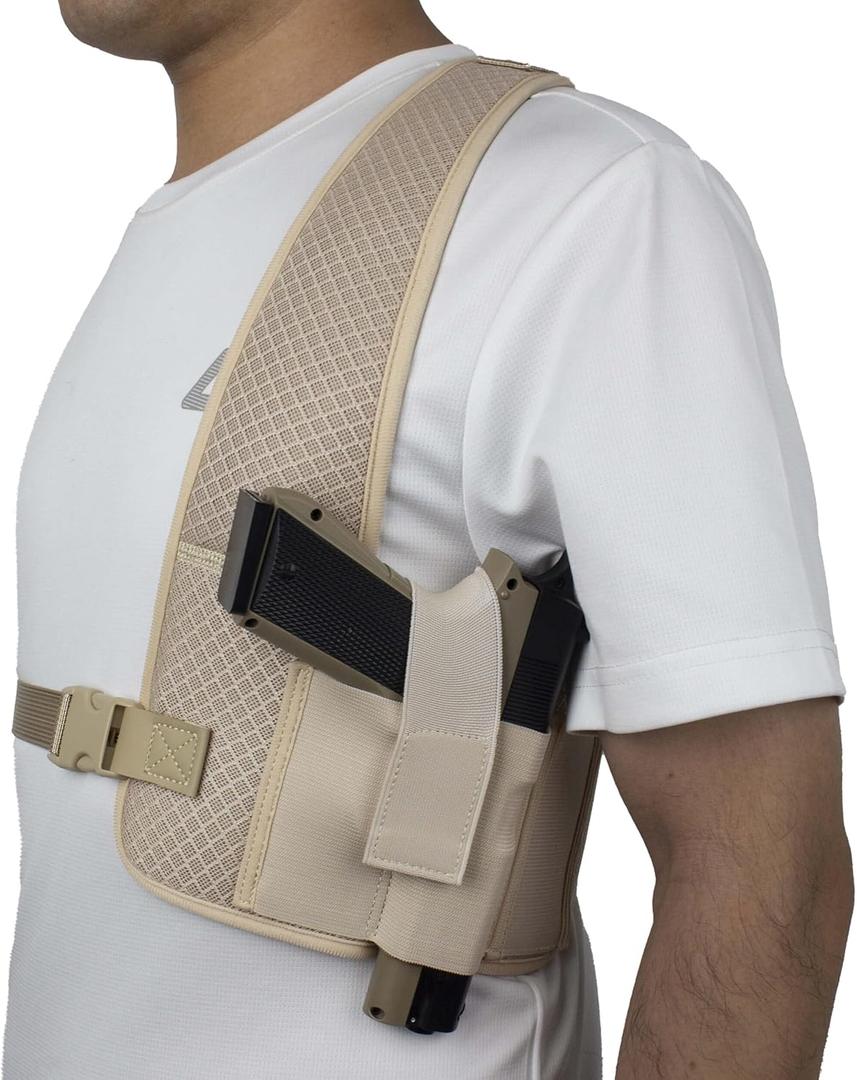 Shoulder Holsters for Concealed Carry,Universal Gun Holster for Men,Chest Holster fits Ruger,Bersa,Glock,Sig Sauer,Smith and Wesson,Taurus Judge,Walther and More (For 41" to 49" breast) Shoulder Holsters for Concealed Carry,Universal Gun Holster for Men,Chest Holster fits Ruger,Bersa,Glock,Sig Sauer,Smith and Wesson,Taurus Judge,Walther and More (For 41" to 49" breast)