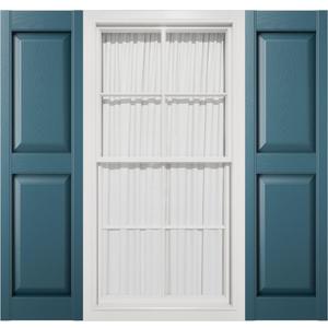 Mid-America 00021231166 Standard Size Williamsburg Double Panel Vinyl Shutters, w/Installation Shutter-Lok's & Matching Screws (Per Pair), 166, 12"W x 31"H, Midnight Blue