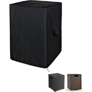 SheeChung Propane Tank Cover 17"x17"x20",Fit for 20 lbs Propane Tank Square,Waterproof Heavy Duty 600D Outdoor Side Table/Storage Box Cover, Fire Table Patio Furniture Protector