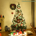 7Ft Artificial PVC Christmas Tree Stand Indoor Outdoor Green