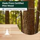 Northwood Sauna - Sauna Sand Timer - Handmade from Finnish Pine Wood - Wall-Mounted Rotating 15-Minute Hourglass with White Sand