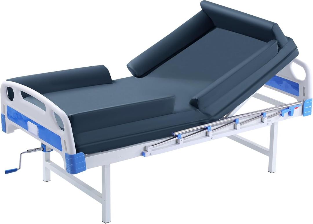 HOMBYS Waterproof Hospital Bed Mattress Cover with Built-in Side Guards, Mattress Protector with Fall Prevention Edge for Elderly Safety, Compatible with Standard 36"x76" Hospital Beds (Cover Only), 80" × 36" × 6"