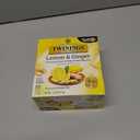 Twinings Lemon & Ginger Herbal Tea Individually Wrapped Bags, 50 Count (Pack of 6), Tangy Lemon & Spicy Ginger, Naturally Caffeine-Free, Enjoy Hot or Iced, 300 Teabags