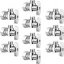 10 Pack Angle Stop Valve,1/4 Turn Water Shut Off Valves,1/2" Nominal (5/8" OD) Compression Inlet x 3/8" OD Compression Outlet Shut-off Valve for Sink, Bathroom, Toilet, Kitchen, Laundry Plumbing
