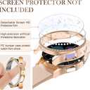 ALMNVO [4+4 Pack Bling Case for Samsung Galaxy Watch 6 Screen Protector 40mm, Tempered Glass Glitter Diamond Bumper Face Cover for Galaxy Watch 6/5/4 Accessories 40mm Galaxy Watch Case for Women