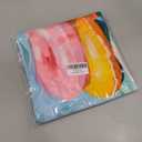 Summer Outdoor Waterproof Pillow Cover Blue Swimming Pool Yellow Red Pink Pool Rings Decorative Throw Pillowcases Polyester Cushion Cover for Garden Patio Tent Sofa Couch, 18x18 inch