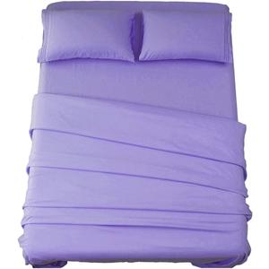 SONORO KATE Bed Sheet Set Super Soft Microfiber 1800 Thread Count Luxury Egyptian Sheets 16-Inch Deep PocketWrinkle and Hypoallergenic-4 Piece (Lavender, King)
