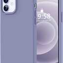 LOVE 3000 Designed for iPhone 12 Case/iPhone 12 Pro Case, Premium Silicone with [Soft Anti-Scratch Microfiber Lining] Shockproof Protective Phone Case for Men Women Girls 6.1", Lavender Grey