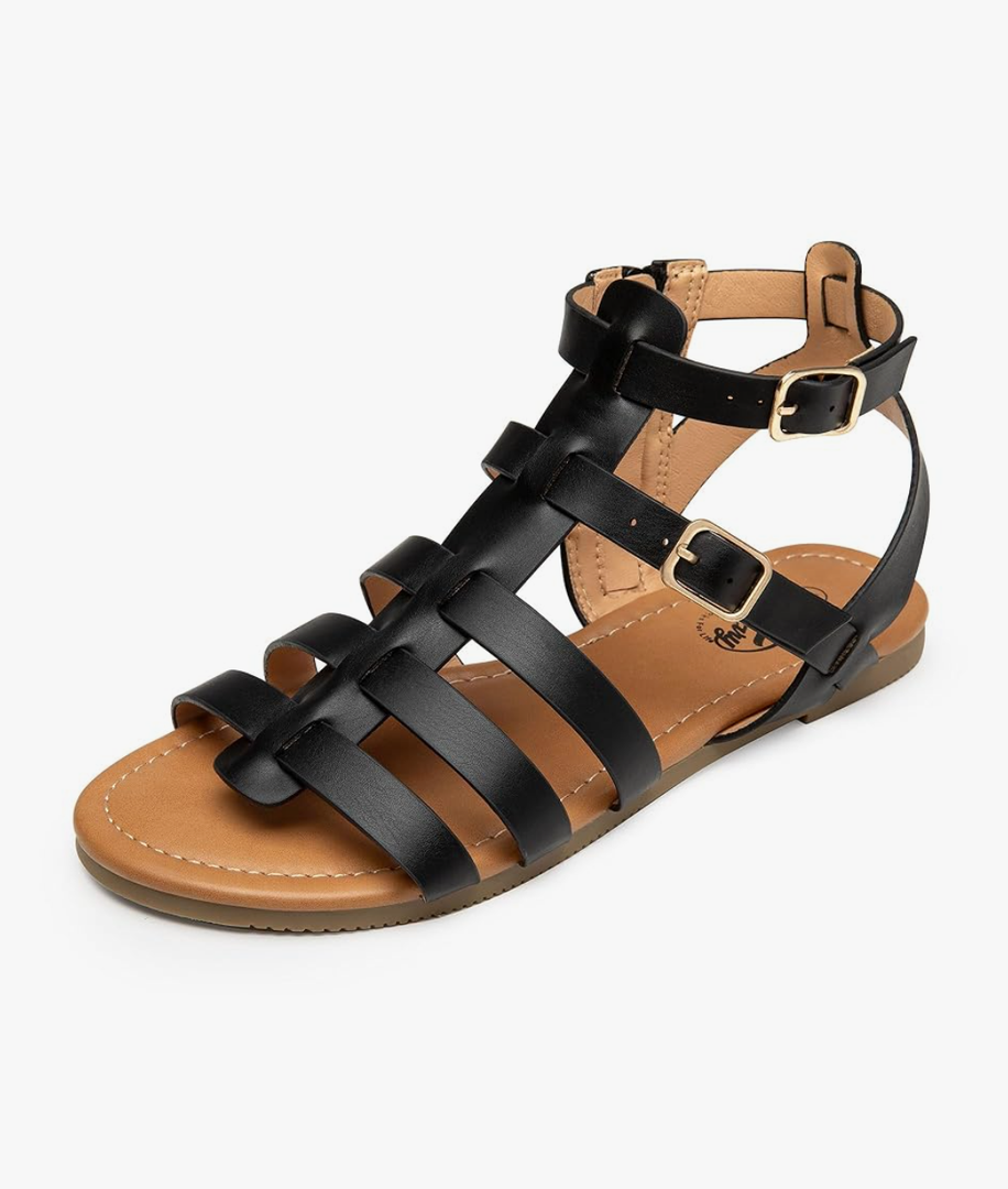 Trary Womens Sandals, Gladiator Sandals for Women, Wide Width Sandals for Women, Strappy Sandals, Flat Sandals for Women, Trendy Sandals Women Dressy Summer Flat, Comfortable Sandals Women Size 10