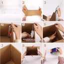 Hoikwo 15 Packs 12x9x8 Large Thin Shipping Boxes, White Big Corrugated Cardboard Box Set for Small Business for Packaging Mailing Lightweight items
