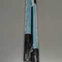 2 x Blackout Window Film, Window Privacy Film Frosted Faux 3D Floral Decorative Static Cling Heat Blocking Window Tint, Black, 17.5" x 78.7"