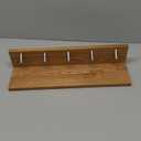 Coat Rack Shelf Wall Mounted Oak Wood Entryway Shelf with 5 Hooks Wall Coat Hook Rack with Floating Shelf for Bedroom, Living Room, Kitchen (Natural, 20 inch)