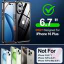 MOZOTER for iPhone 16 Plus Case Waterproof,[IPX8 Underwater Case][Full Body Shockproof & Military Dropproof] Clear Sound Quality Built-in Screen Protector for iPhone 16 Plus 6.7 inch-Black