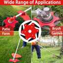2PCS 6 Steel Razors Trimmer Head Reversible Weed Eater Blades Metal Mn65 Brush Cutter Blades Professional Grass Trimmer Head Replacement with 1 Pack 6 Teeth Adapter Kit for String Trimmers
