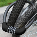 Bike Locks Heavy Duty Anti Theft, Combo Bike U Lock, 4-Digit Resettable Combination E-Bike Large U Shaped Lock with 5Ft Steel Cable for Electric Bike, Bicycle, Escooter, Motorcycle,Door