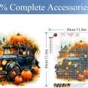 JFYHAB 5D Pumpkin Diamond Art Kits for Adults, Car Diamond Painting Kits for Adults, Round Full Drill Diamond Art Autumn Craft for Home Wall Decor 12x12 inch