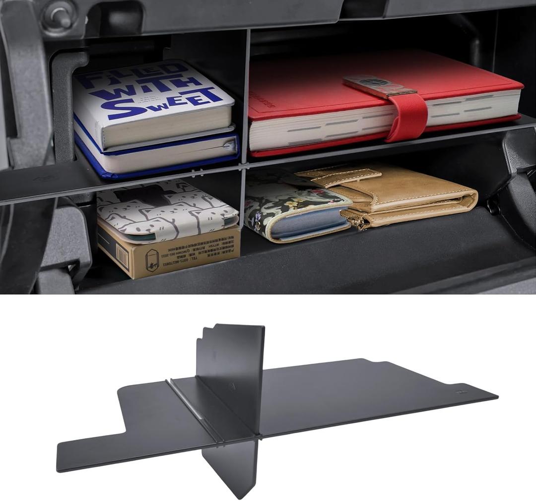 Glove Box Organizer Divider Compatible with Toyota 4Runner 2025 2026 Interior Accessories - Custom Fit ABS Insert Glove Box Compartment Tray for SR5/TRD Sport/TRD Off-Road/Limited and More