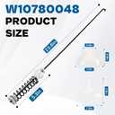 W10780048 Washing Machine Suspension Rods Kit（23.6in） - Compatible with Kenmore Whirlpool Am-ana Washer - Replace W10748952 AP5971398 4185114 W10257087 W10257088 W1034919 4 Pack