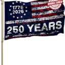 250 Years American Flag 3x5 Outdoor Double Sided Heavy Duty 3 Ply Polyester 1776-2026 250th Birthday Anniversary USA Flags Patriotic Signs Fade Resistant Brass Grommets