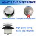 Tip-Toe Bath Tub Drain Trim Kit Set Assembly with Two-Hole Overflow Faceplate Stopper Plug Universal Fine Coarse Thread Screws Gasket Adapter for Bathroom Bathtub (Brushed Nickel)