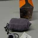 Inflatable Travel Pillow for Airplane, U Shaped Inflatable Neck Pillow with Soft Velvet Fabric and Compact Bag, Foldable Travel Massager for Airplane, Traveling, Train, Car, Sleeping, Office