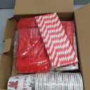 MEHOFOND 193pcs Winter Santa Baby Shower Party Decorations, Christmas Baby Shower Paper Plates Napkins and Cups, Santa Baby Tablecloth, Snowflake Xmas Party Supplies, Serve 24