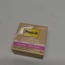 Post-it 100% Recycled Paper Super Sticky Notes, 2X The Sticking Power, 3x3 in, 5 Pads, 70 Sheets/Pad, Oasis Collection (654R-5SST)