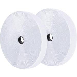 1 Inch x 82 Feet White Self Adhesive Hook and Loop Tape Sticky Back Roll, Nylon Heavy Duty Loop Strips with Adhesive, Multi-Function Hook Tape for Crafting & Wall Hanging - White
