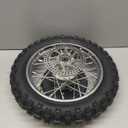 AlveyTech Rear Wheel Assembly for Razor MX500 and MX650 Dirt Rocket Bike - Replacement Kit with 2.5-10 Knobby Tread Tire, Inner Tube, Rim, Axle, Brake Rotor, 80 Tooth Sprocket, Freewheel, Chain Guard, 80 Stopa