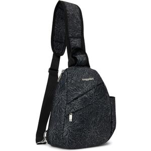 Baggallini Medium Sling Backpack - 9"x11" Lightweight Sling Bag with Convertible Adjustable Shoulder Strap