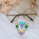 2 x 100PCS Colored Acrylic Crystal Beads Round Crackle Beads Charms for Jewelry Making Bracelets Large Hole Spacer Beads for Hanging Charms DIY Art Christmas Ornament Birthday Gifts (Colour Mixture)