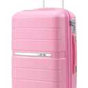 20 Inch Carry-on Luggage with Spinner Wheels, Hard Shell Suitcase with TSA Lock, Airline Approved, Rolling Suit Case for Travel Weekend Trips, Pink Color