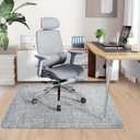 Sycoodeal Office Chair Mat for Hardwood & Tile Floor, 48" x 55" Heavy Duty Computer Gaming Chair Mat for Rolling Chairs Non-Curve, Anti-Slip, Floor Protector for Home Office (Grey)