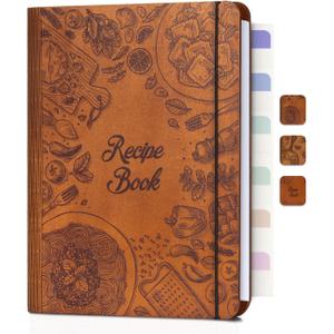 Woodcover Blank Recipe Book to Write in Your Own Recipes, Recipe Binder for Handwritten Recipes, Thoughtful Blank Recipe Book, Recipe Journal Gift, Cook Books Blank, Recipe Holders, Spaghetti Version