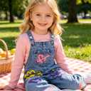 4-5T Toddler Girl Clothes One Piece Denim Overall Jumpsuit Girls Summer Romper 