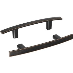 homdiy 20 Pack Cabinet Handles Oil Rubbed Bronze Pulls 3 inch Hole Centers Arch Cabinet Hardware Bronze Drawer Pulls Modern Kitchen Furniture Handles