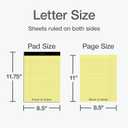 Oxford Premium Legal Pads, 12 Pack, Premium Note Pads, 50 Legal Rule 8.5" x 11" Sheets, Canary Yellow Paper with Firm Back, Professional Legal and Office Notepads