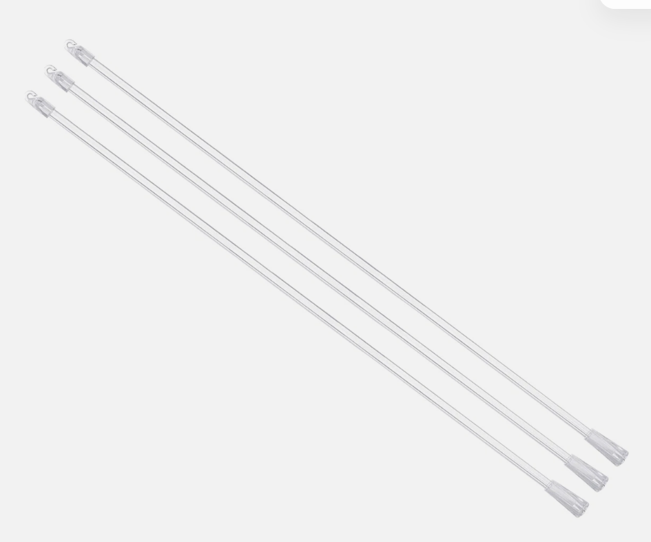 Generic Long Clear Blind Tilt Wand Replacement with Hook and Grip (3 Pack - 24"")