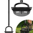 Luvenia Manual Edger Lawn Tool, 42-Inch Solid Steel Lawn Edger with 30 Sharp Serrated Teeth, 9-Inch Wide Non-Slip Foot PlateHalf Moon Edgers for Sidewalk Driveway Flower Bed Edging, Rust-Proof