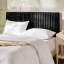 Hearth & Harbor Queen Headboard Only, Floating Wall Mounted Headboard Queen Size, Easy Assemble Upholstered Peel and Stick Headboards, 3D Soundproof Bed Wall Panels, Velvet Stick on Headboards, Black