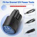 Futurebatt 12V Replacement Battery for Dremel B815-01 B816-01 8240 8250 8260 Cordless Tools 4.0Ah Lithium ion Battery 1 Pack (Not for Dremel 8200,8220, 8300)