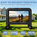 24Ft Portable Inflatable Projector Screen Double-Sided Projection, with Build-in Air Blower Storage Bag, One-Piece Design, Perfect for Backyard Movie Nights, Themed Parties, Celebrations