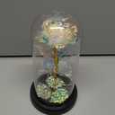 INOGIH Galaxy-Artificial Rose-Flowers-Forever Enchanted Rose with Colorful LED Light in Glass Dome for Romantic Gifts Anniversary (One Size)