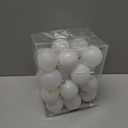 Christmas Ball 24ct 2.36 Inches White Mini Xmas Hanging Ornaments for Trees Wreath Garland Wedding Party Home Office Shop Decorations