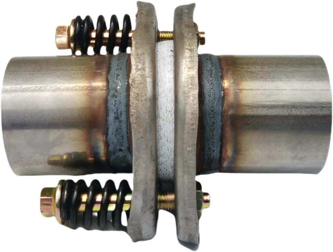 SUISFLXGRO Exhaust Flex Spring Flanges 100% 409L Stainless, Spring Joint For Aftermarket (2.25"X6")