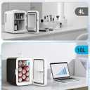 Antarctic Star Compact Mini Fridge, 10L Portable Small Refrigerator, 2.6 Gal Mini Fridge with AC/DC Adapters, Small Cosmetics Cooler for Beverage, Food, Makeup, Bedroom, Office, Dorm, Black