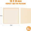 Wooden Art Panels for DIY Painting - Mother Gifts, Christmas Crafts & Home Décor | 16x16 Inch Canvas Wood Boards, Unfinished Wooden Canvas for Adults & Kids (3-Pack)
